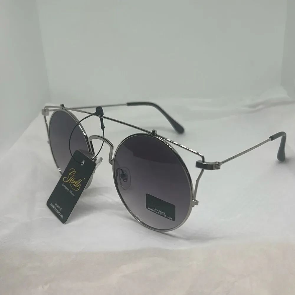 Giselle Round Metal Sunglasses – Vintage Retro Style – UV400 Protection